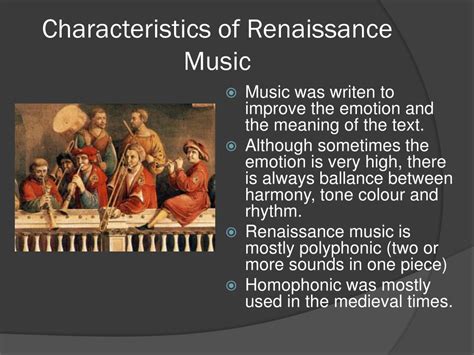 select all the characteristics of renaissance music.